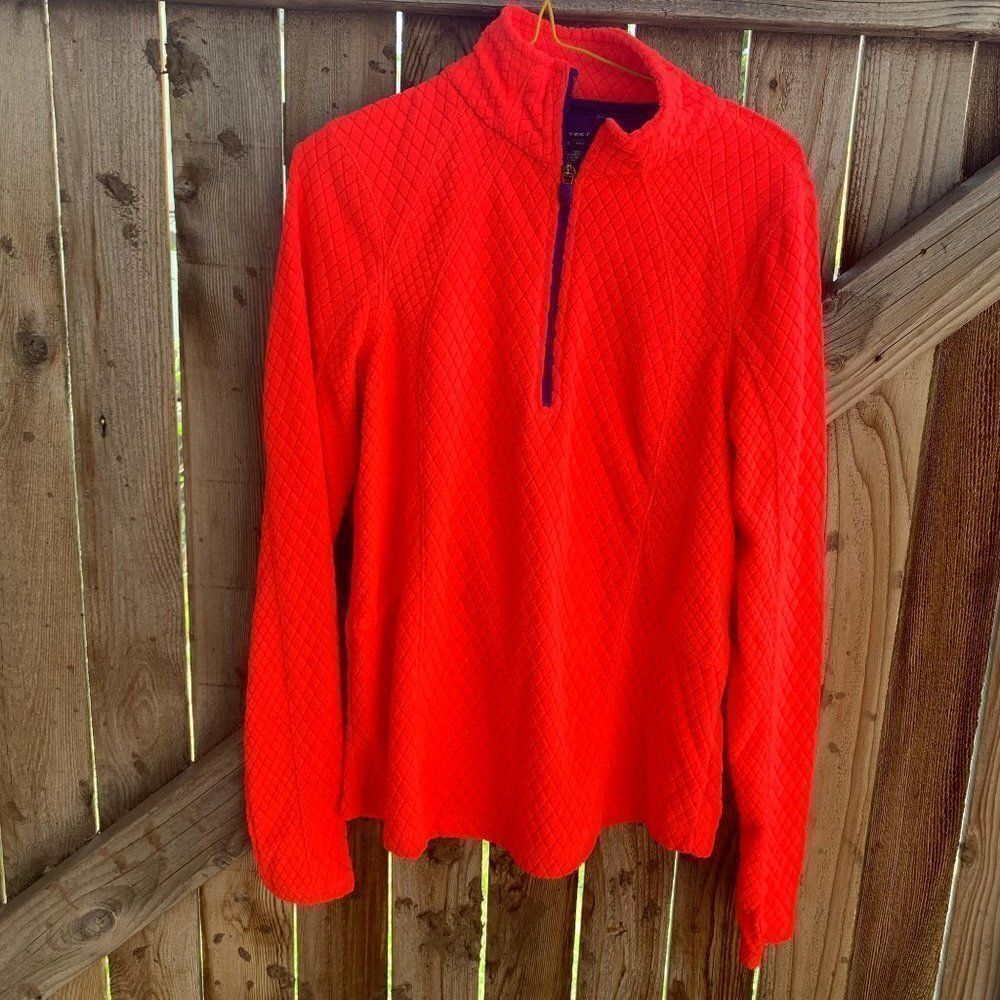 Tek Gear athletic top zip up long sleeve size juni
